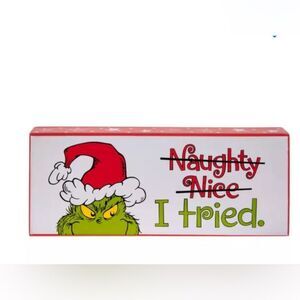 The Grinch I Tried Wood Wall Decor